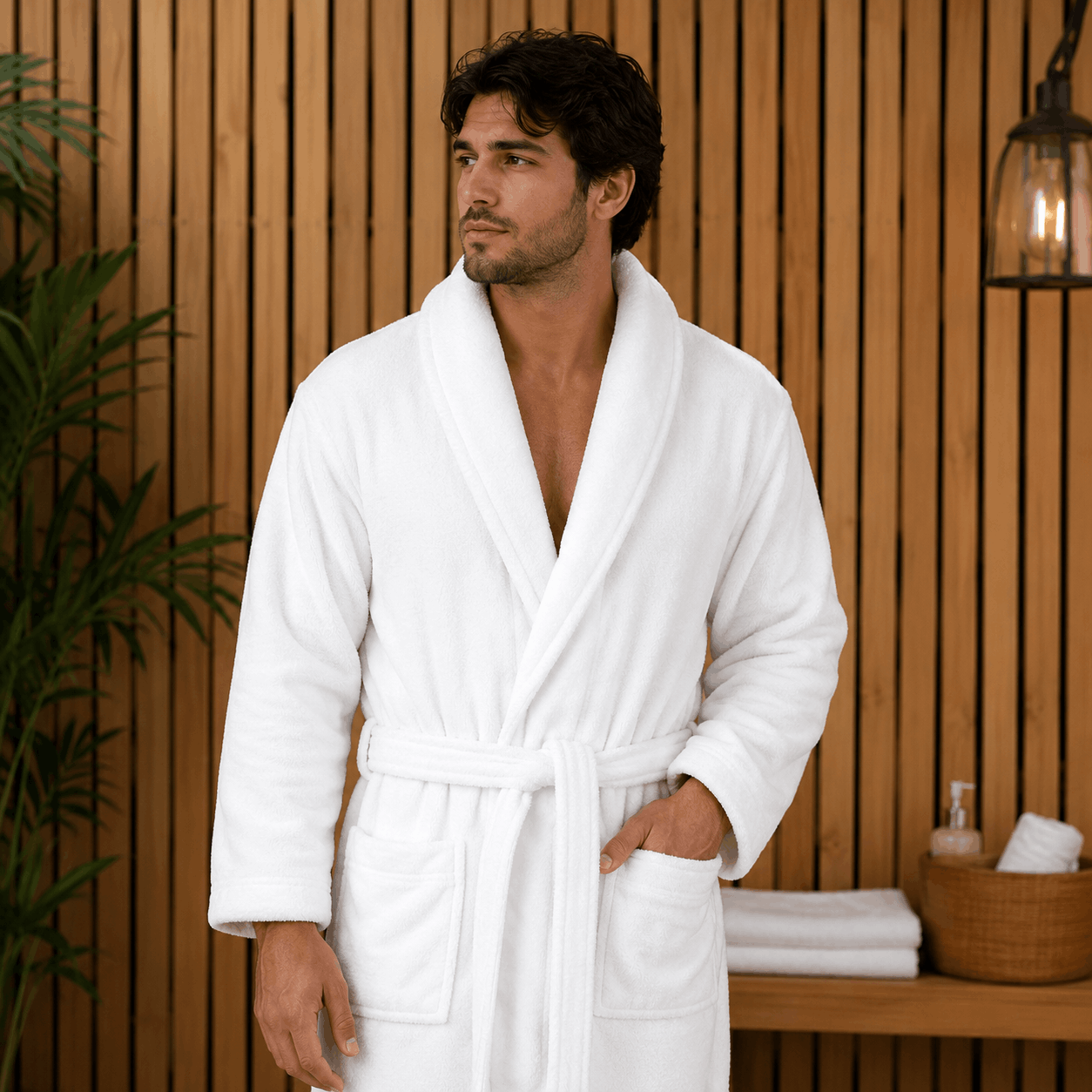 Velour Unisex Bathrobe - Image 2